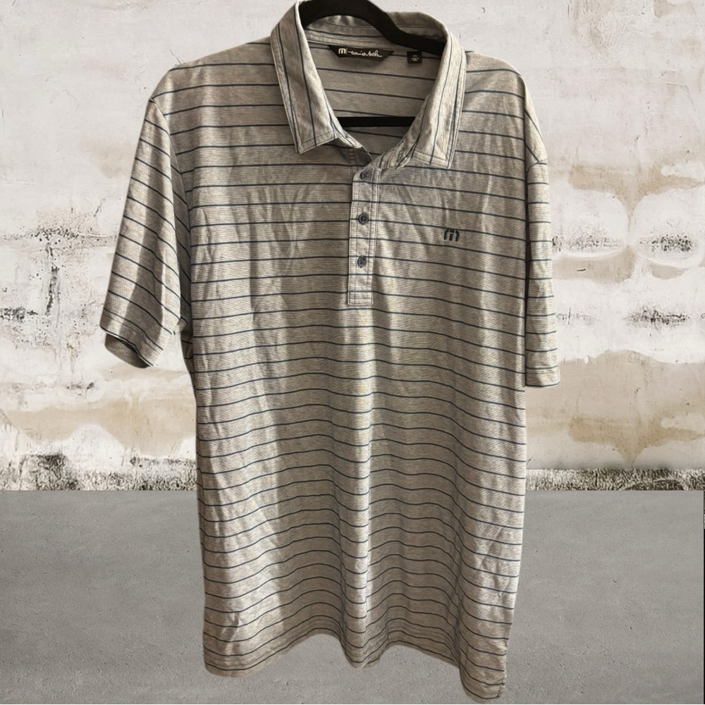 Travis Mathew Men's Gray Golf Polo Shirt Size XXL